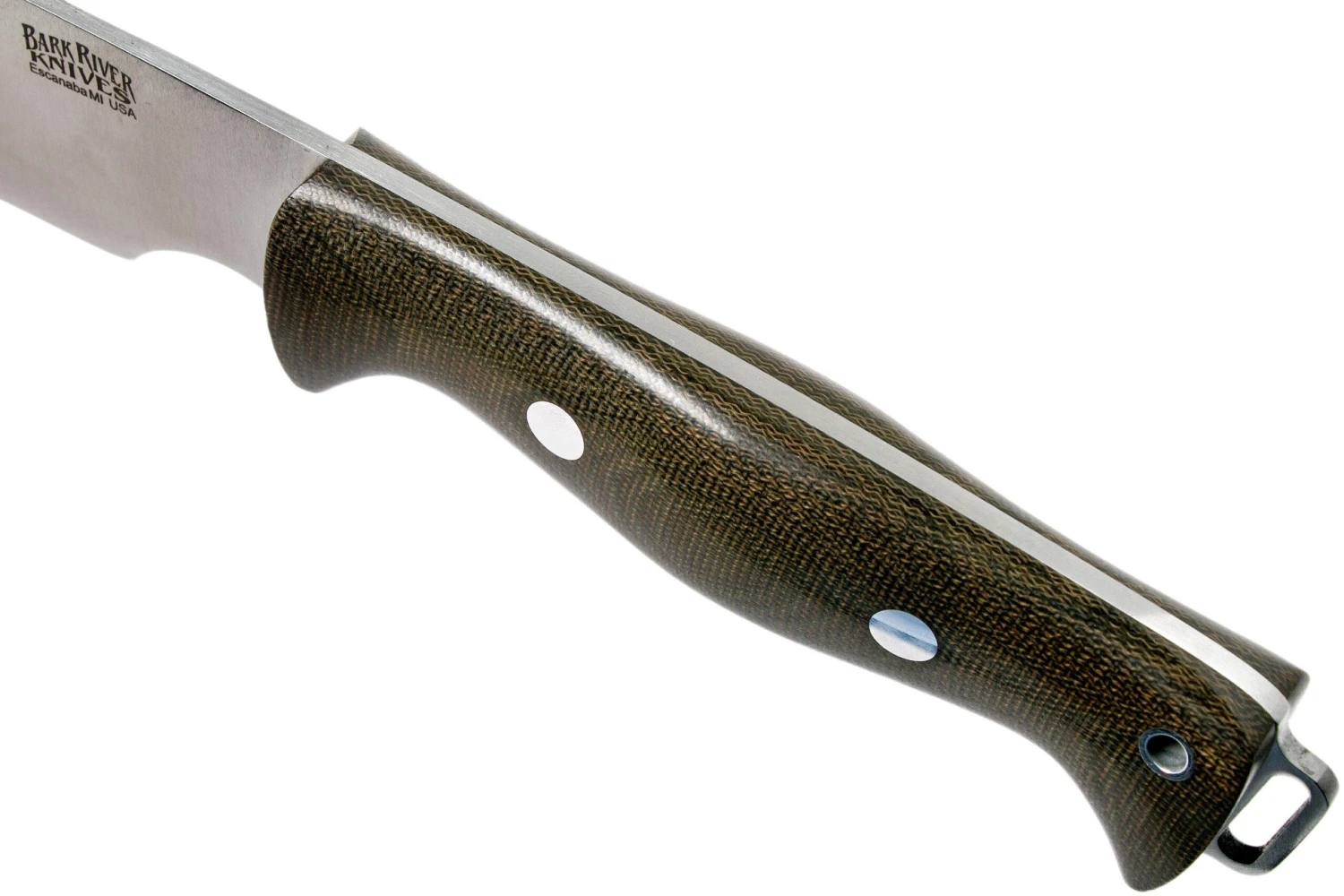 Bark River Bravo Machete CPM 1V Green Canvas Micarta Machette 7 Bark River Bravo Machete CPM 1V Green Canvas Micarta Machette – Image 5