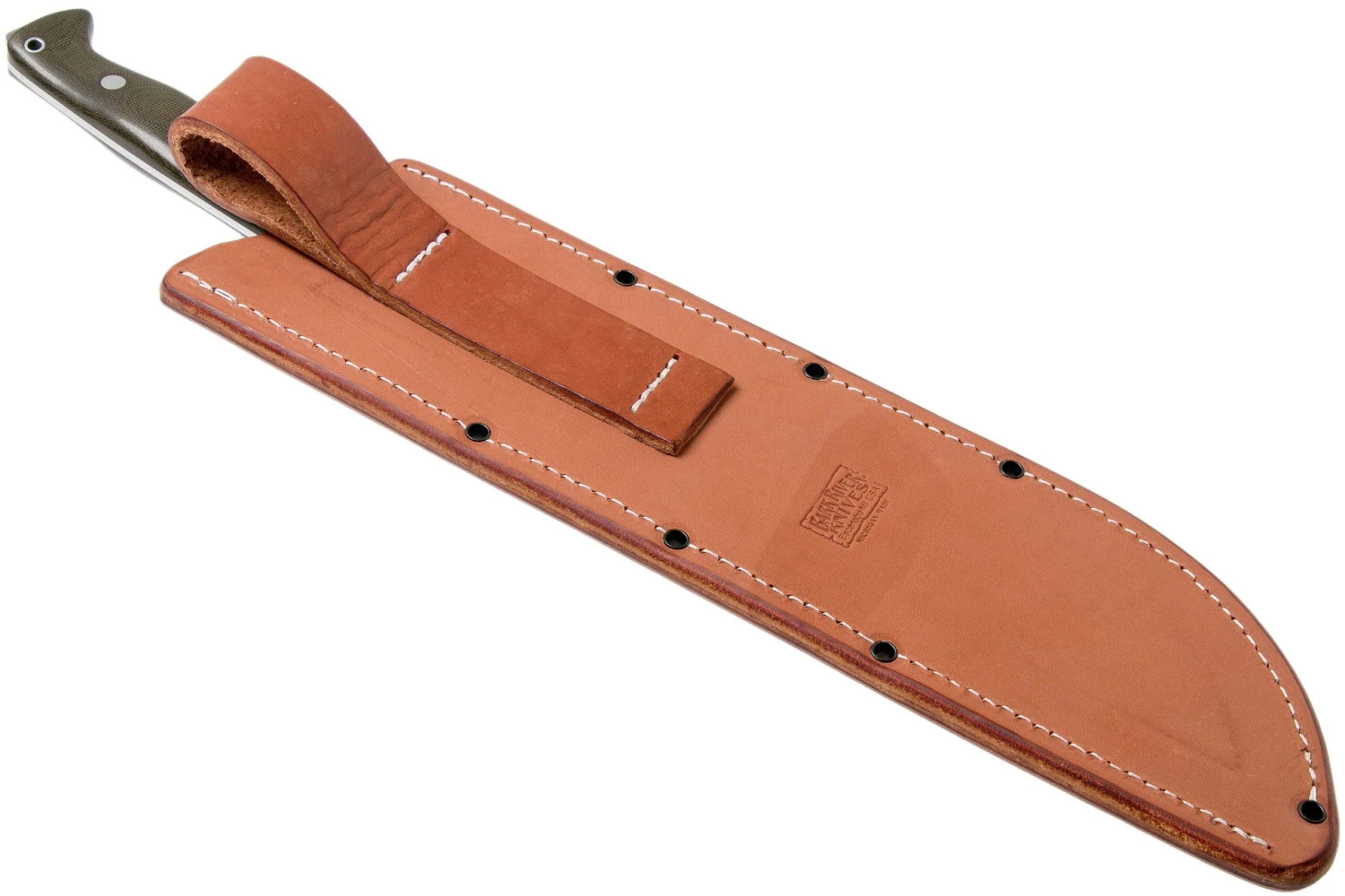 Bark River Bravo Machete CPM 1V Green Canvas Micarta Machette 10 Bark River Bravo Machete CPM 1V Green Canvas Micarta Machette – Image 8