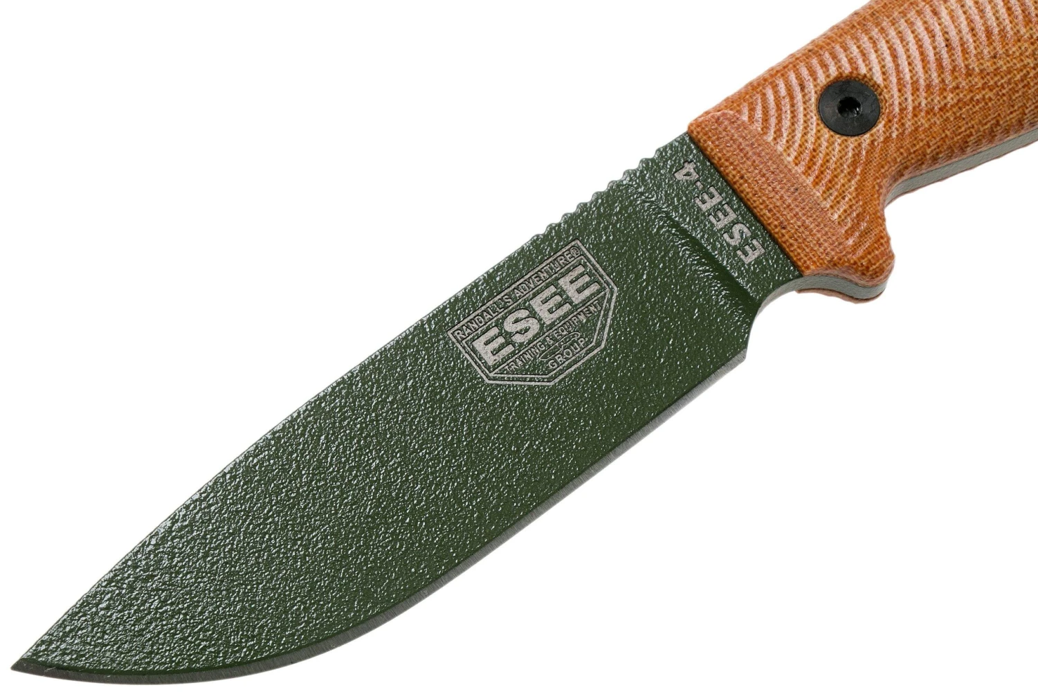 ESEE Model 4 OD Green Blade 3D Natural Canvas Micarta Couteau De Survie 4POD-011 étui Noir + Clip De Poche 5 ESEE Model 4 OD Green Blade 3D Natural Canvas Micarta Couteau De Survie 4POD-011 étui Noir + Clip De Poche – Image 3
