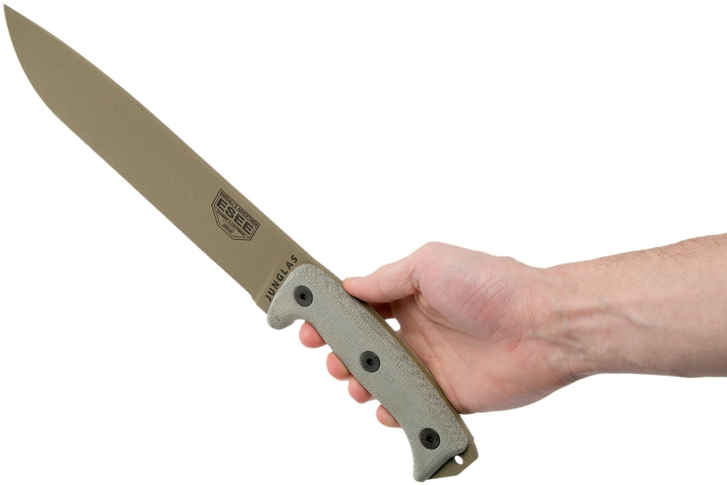 ESEE Junglas Dark Earth, JUNGLAS-DE Couteau De Survie étui Kydex + MOLLE-back 8 ESEE Junglas Dark Earth, JUNGLAS-DE Couteau De Survie étui Kydex + MOLLE-back – Image 6