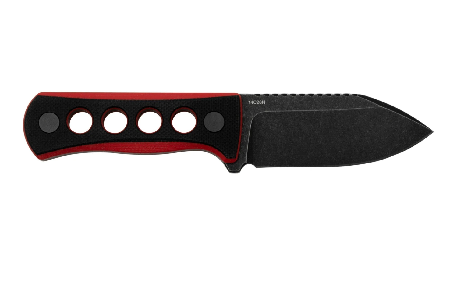QSP Knife Canary QS141-B2 Blackwashed, Black Red G10, Couteau De Cou 4 QSP Knife Canary QS141-B2 Blackwashed, Black Red G10, Couteau De Cou – Image 2