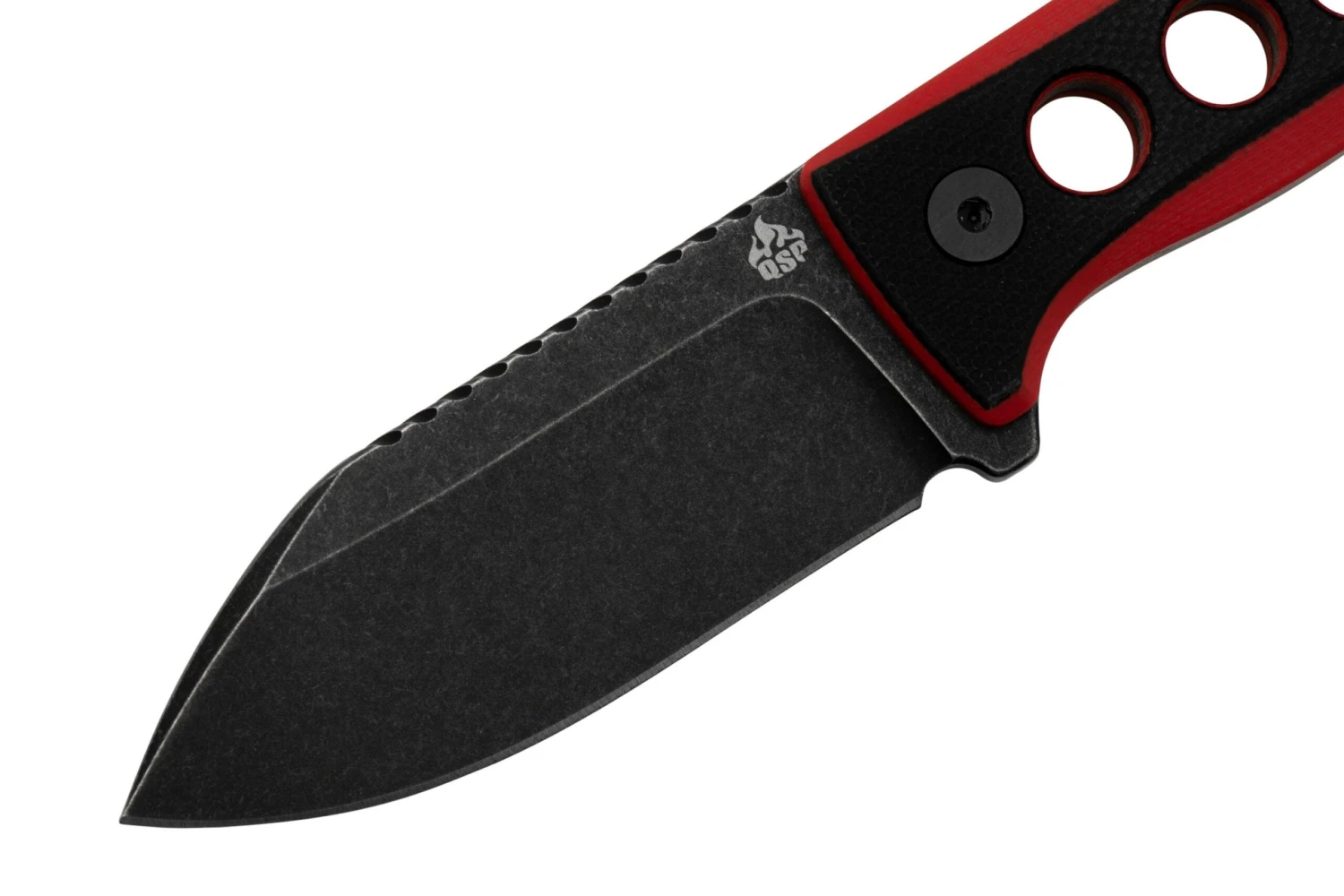 QSP Knife Canary QS141-B2 Blackwashed, Black Red G10, Couteau De Cou 5 QSP Knife Canary QS141-B2 Blackwashed, Black Red G10, Couteau De Cou – Image 3