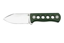 QSP Knife Canary QS141-C1 Stonewashed, Black Green G10, Couteau De Cou