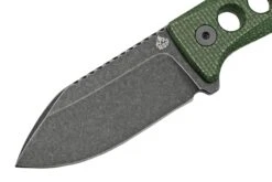 QSP Knife Canary QS141-C2 Blackwashed, Black Green G10, Couteau De Cou -Couteaux Boutique QS141 C2 03 qsp