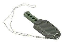 QSP Knife Canary QS141-C2 Blackwashed, Black Green G10, Couteau De Cou -Couteaux Boutique QS141 C2 06 qsp