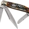 Rough Ryder Stockman Cinnamon Stag RR2160 Damascus Slipjoint Couteau De Poche -Couteaux Boutique RY2160 01 rough ryder